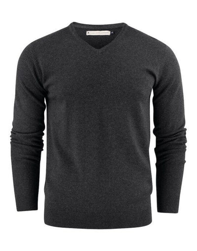 James Harvest HAR2112507 Ashland V-Neck Knit Sweat - Anthracite Melange