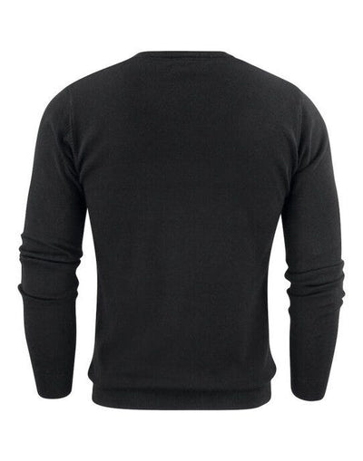 James Harvest HAR2112507 Ashland V-Neck Knit Sweat - Black