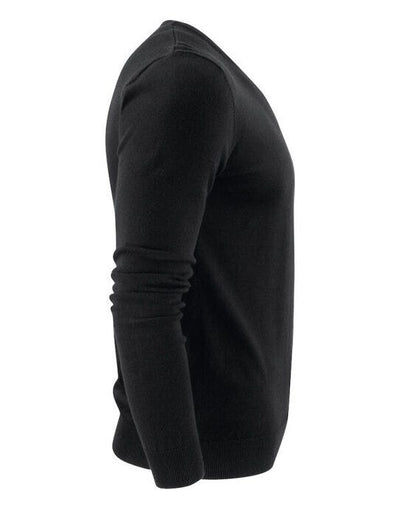James Harvest HAR2112507 Ashland V-Neck Knit Sweat - Black