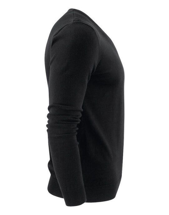 James Harvest HAR2112507 Ashland V-Neck Knit Sweat - Black