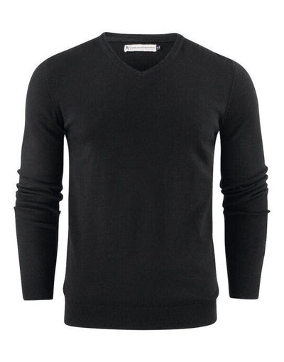James Harvest HAR2112507 Ashland V-Neck Knit Sweat - Black