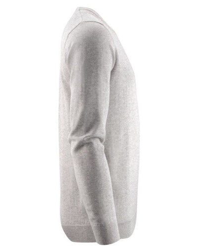 James Harvest HAR2112512 Ashland U-Neck Knit Sweat - Grey Melange