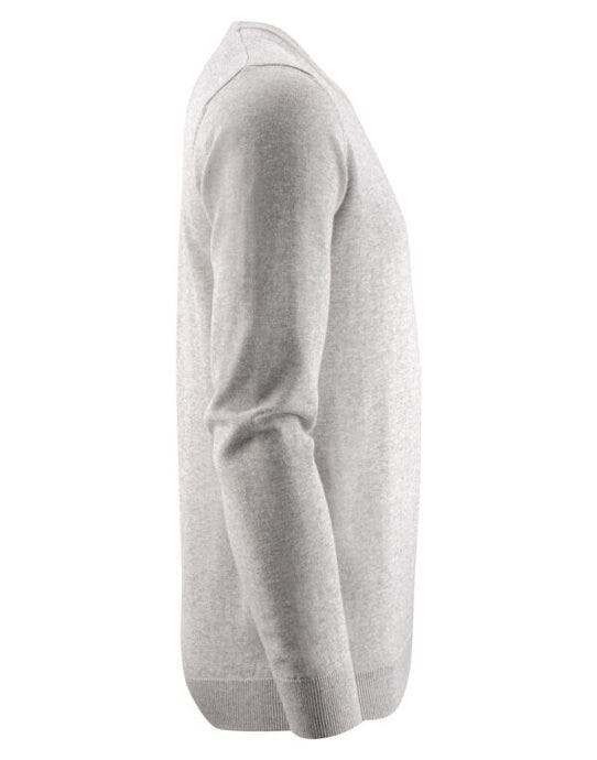James Harvest HAR2112512 Ashland U-Neck Knit Sweat - Grey Melange