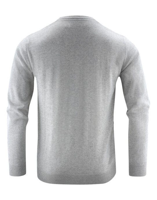 James Harvest HAR2112512 Ashland U-Neck Knit Sweat - Grey Melange
