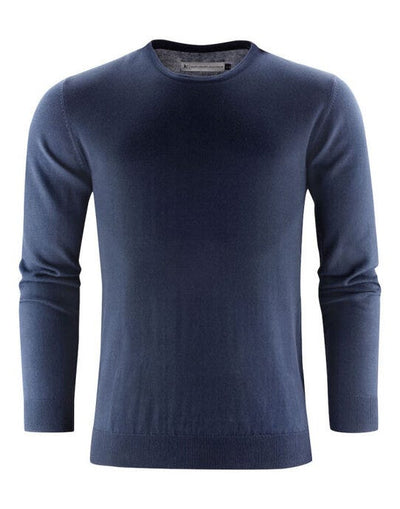 James Harvest HAR2112512 Ashland U-Neck Knit Sweat - Navy