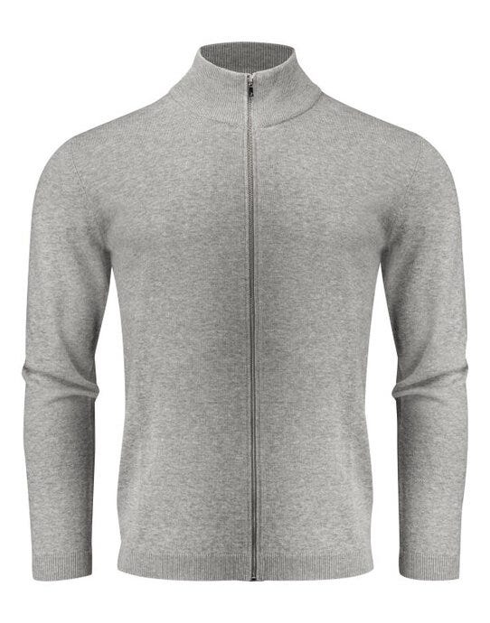 James Harvest HAR2112514 Ashland Knitted Cardigan - Grey Melange