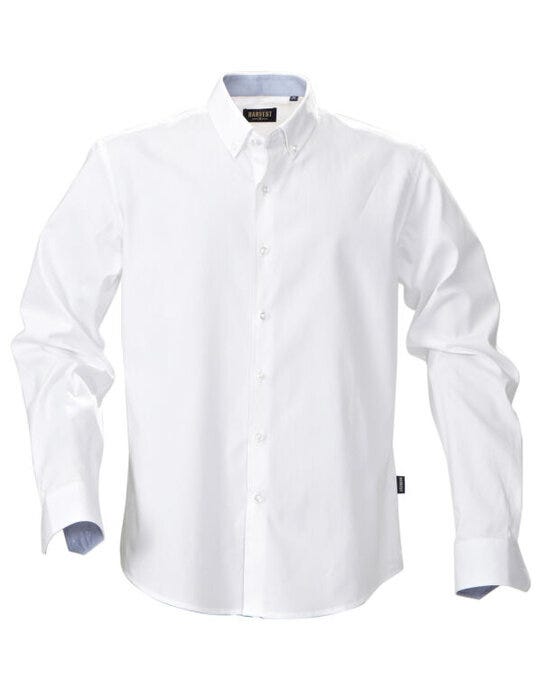 James Harvest HAR2113033 Oxford Shirt - White