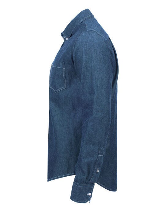James Harvest HAR2113035 Jupiter Denim Look Shirt - Blue Denim