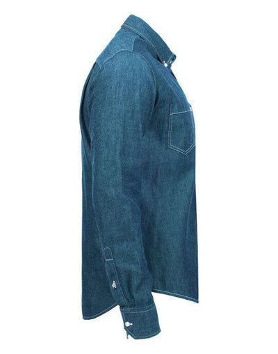 James Harvest HAR2113035 Jupiter Denim Look Shirt - Blue Denim