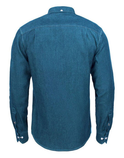 James Harvest HAR2113035 Jupiter Denim Look Shirt - Blue Denim