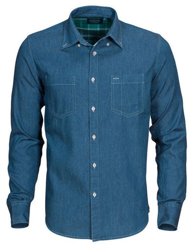 James Harvest HAR2113035 Jupiter Denim Look Shirt - Blue Denim