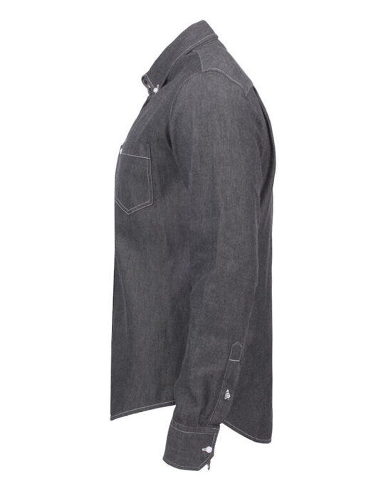 James Harvest HAR2113035 Jupiter Denim Look Shirt - Black Denim