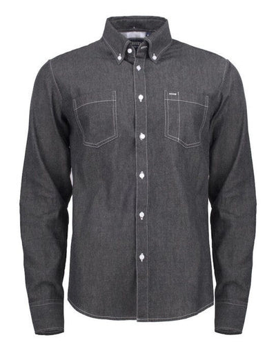 James Harvest HAR2113035 Jupiter Denim Look Shirt - Black Denim