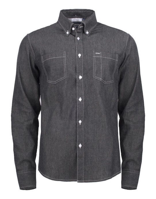 James Harvest HAR2113035 Jupiter Denim Look Shirt - Black Denim