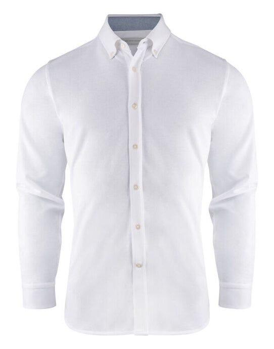 James Harvest HAR2113038 Burlingham Jersey Shirt - White