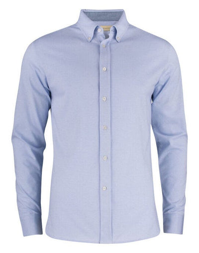 James Harvest HAR2113038 Burlingham Jersey Shirt - Light Blue
