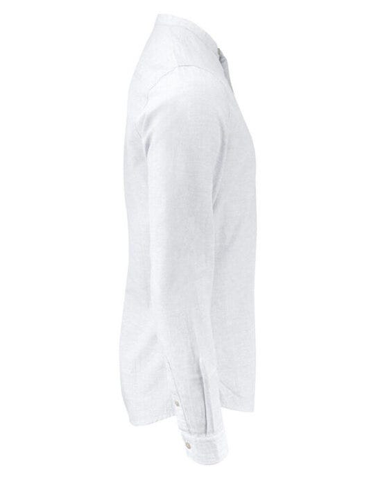 James Harvest HAR2113041 Townsend Linen-Blend Shirt - White