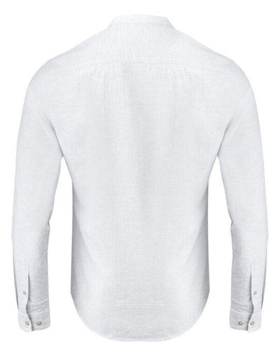 James Harvest HAR2113041 Townsend Linen-Blend Shirt - White