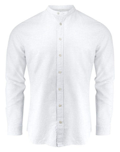James Harvest HAR2113041 Townsend Linen-Blend Shirt - White