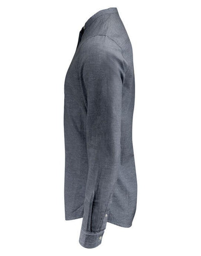 James Harvest HAR2113041 Townsend Linen-Blend Shirt - Navy