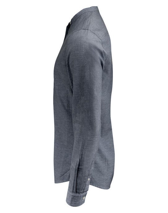 James Harvest HAR2113041 Townsend Linen-Blend Shirt - Navy