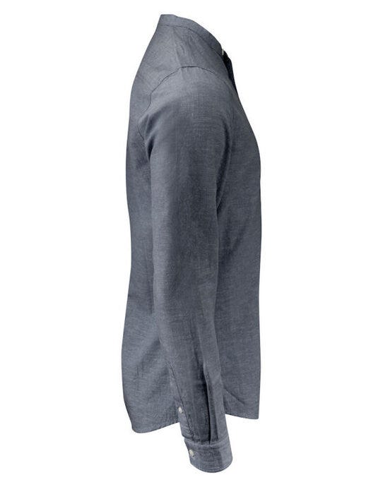 James Harvest HAR2113041 Townsend Linen-Blend Shirt - Navy