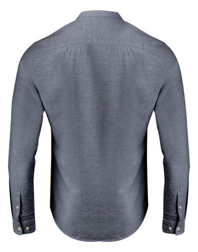 James Harvest HAR2113041 Townsend Linen-Blend Shirt - Navy
