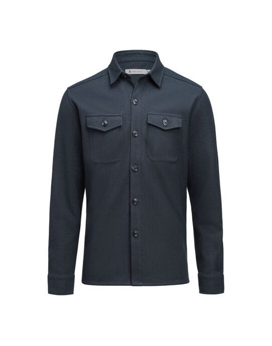James Harvest HAR2113044 Hicksville Overshirt - Navy