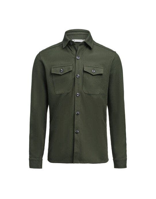 James Harvest HAR2113044 Hicksville Overshirt - Pine Green