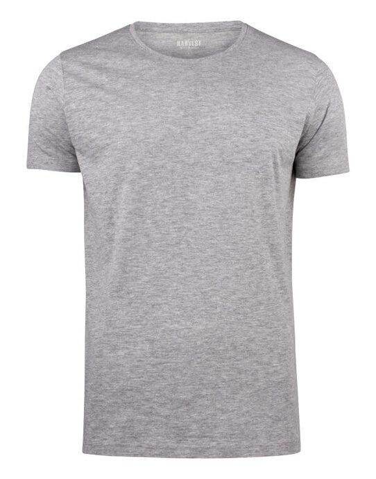 James Harvest HAR2114005 Twoville Crew Neck T-Shirt - Grey Melange