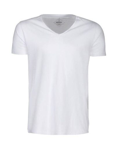 James Harvest HAR2114006 Whailford V-Neck T-Shirt - White