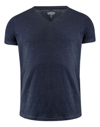 James Harvest HAR2114006 Whailford V-Neck T-Shirt - Navy