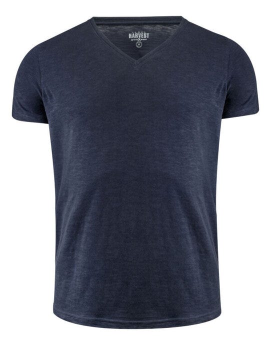 James Harvest HAR2114006 Whailford V-Neck T-Shirt - Navy