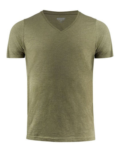 James Harvest HAR2114006 Whailford V-Neck T-Shirt - Moss Green