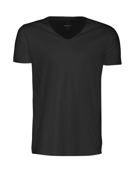James Harvest HAR2114006 Whailford V-Neck T-Shirt - Black