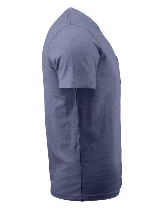James Harvest HAR2114008 Portwillow Pocket T-Shirt - Dark Blue Melange