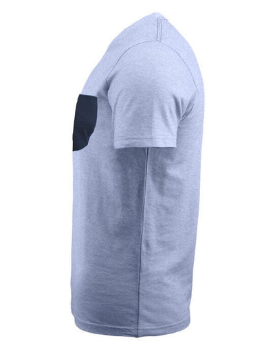 James Harvest HAR2114008 Portwillow Pocket T-Shirt - Light Blue Melange