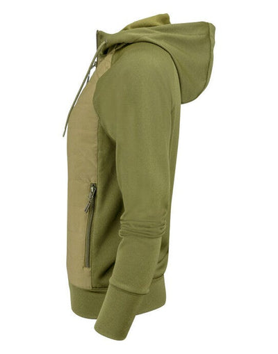 James Harvest HAR2122044 Keyport Ladies Hood Sweat - Moss Green