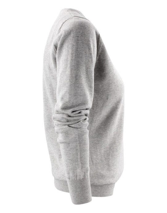 James Harvest HAR2122505 Ashland V-Neck Ladies Knit - Grey Melange