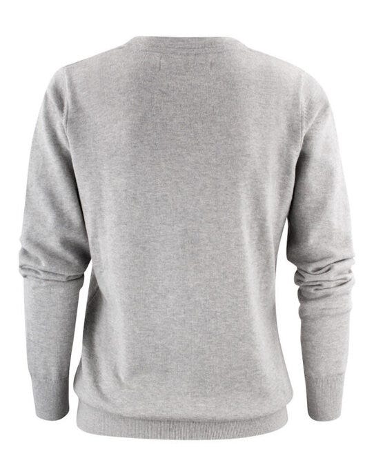 James Harvest HAR2122505 Ashland V-Neck Ladies Knit - Grey Melange