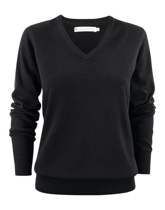 James Harvest HAR2122505 Ashland V-Neck Ladies Knit - Black