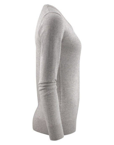 James Harvest HAR2122509 Ashland U-Neck Ladies Knit - Grey Melange