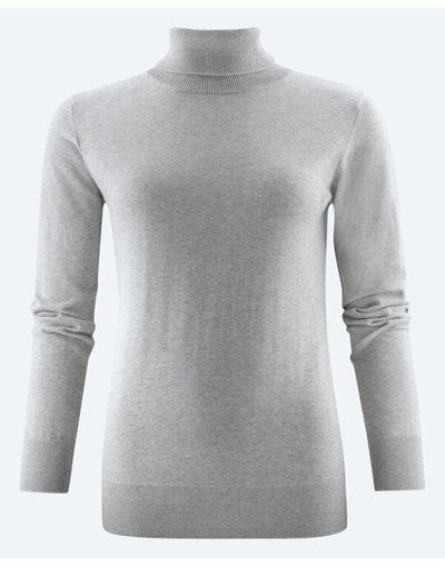 James Harvest HAR2122510 Ashland Ladies Turtle Neck - Grey Melange