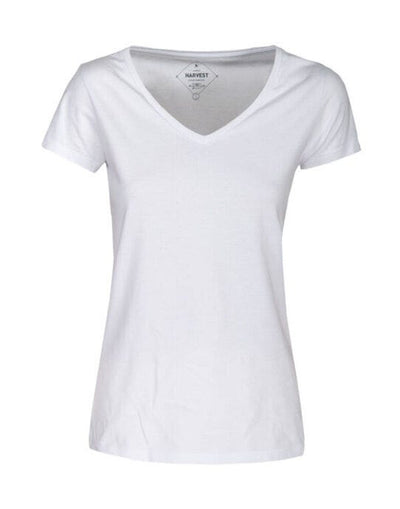 James Harvest HAR2124006 Whailford V-Neck Ladies T - White