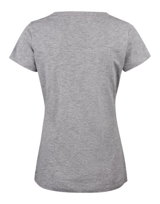 James Harvest HAR2124006 Whailford V-Neck Ladies T - Grey Melange