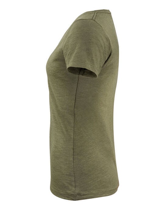 James Harvest HAR2124006 Whailford V-Neck Ladies T - Moss Green