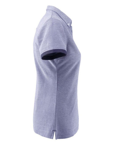 James Harvest HAR2125031 Larkford Ladies Pique Polo - Light Blue Melange