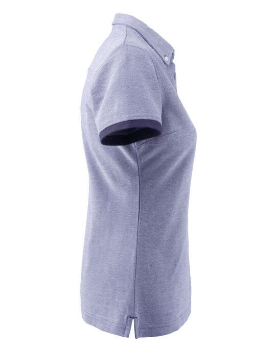 James Harvest HAR2125031 Larkford Ladies Pique Polo - Light Blue Melange