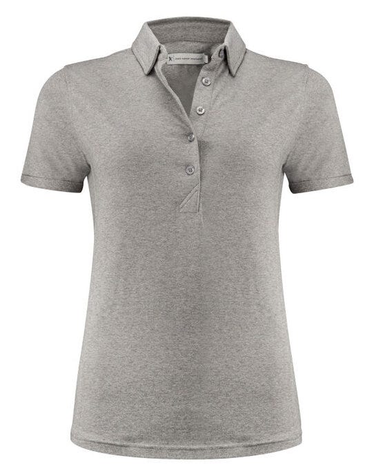 James Harvest HAR2125038 American Ladies Polo - Grey Melange