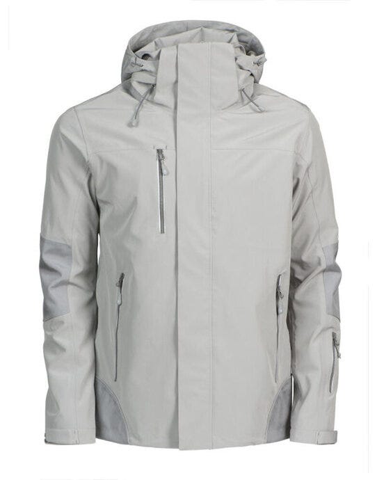 James Harvest HAR2131038 Islandblock Shell Jacket - Light Grey